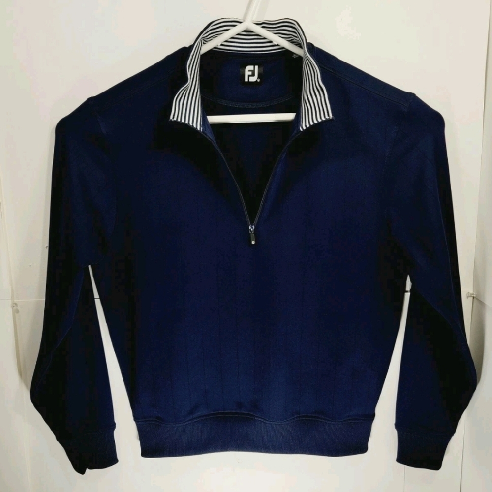 FootJoy FJ Mens Size Medium 1/2 Zip Sweater Pullover Blue